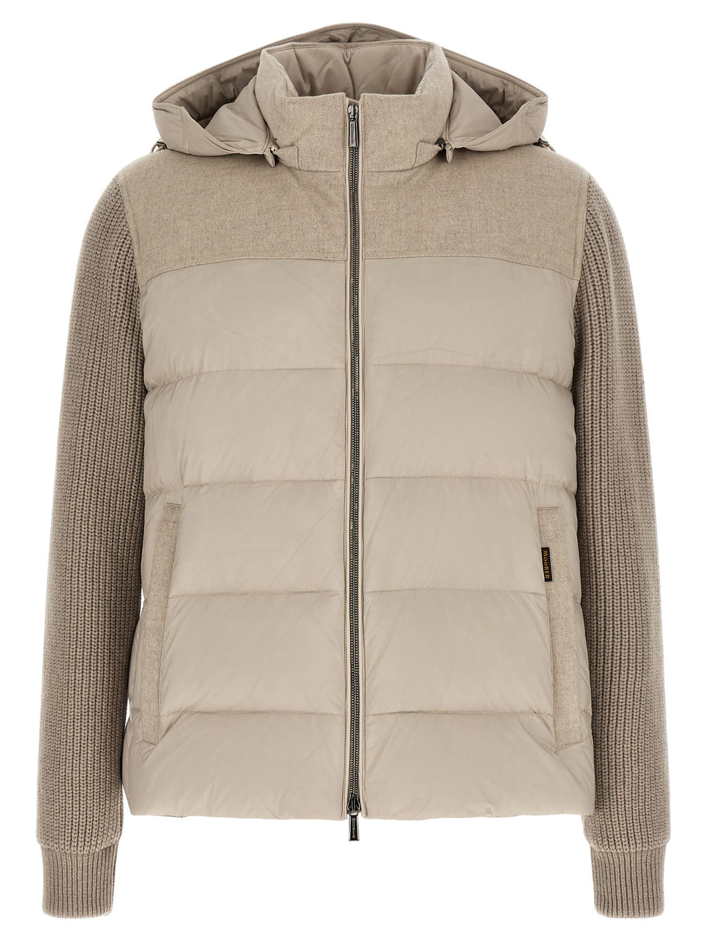 MooRER Beige Wool Full-Length Jacket