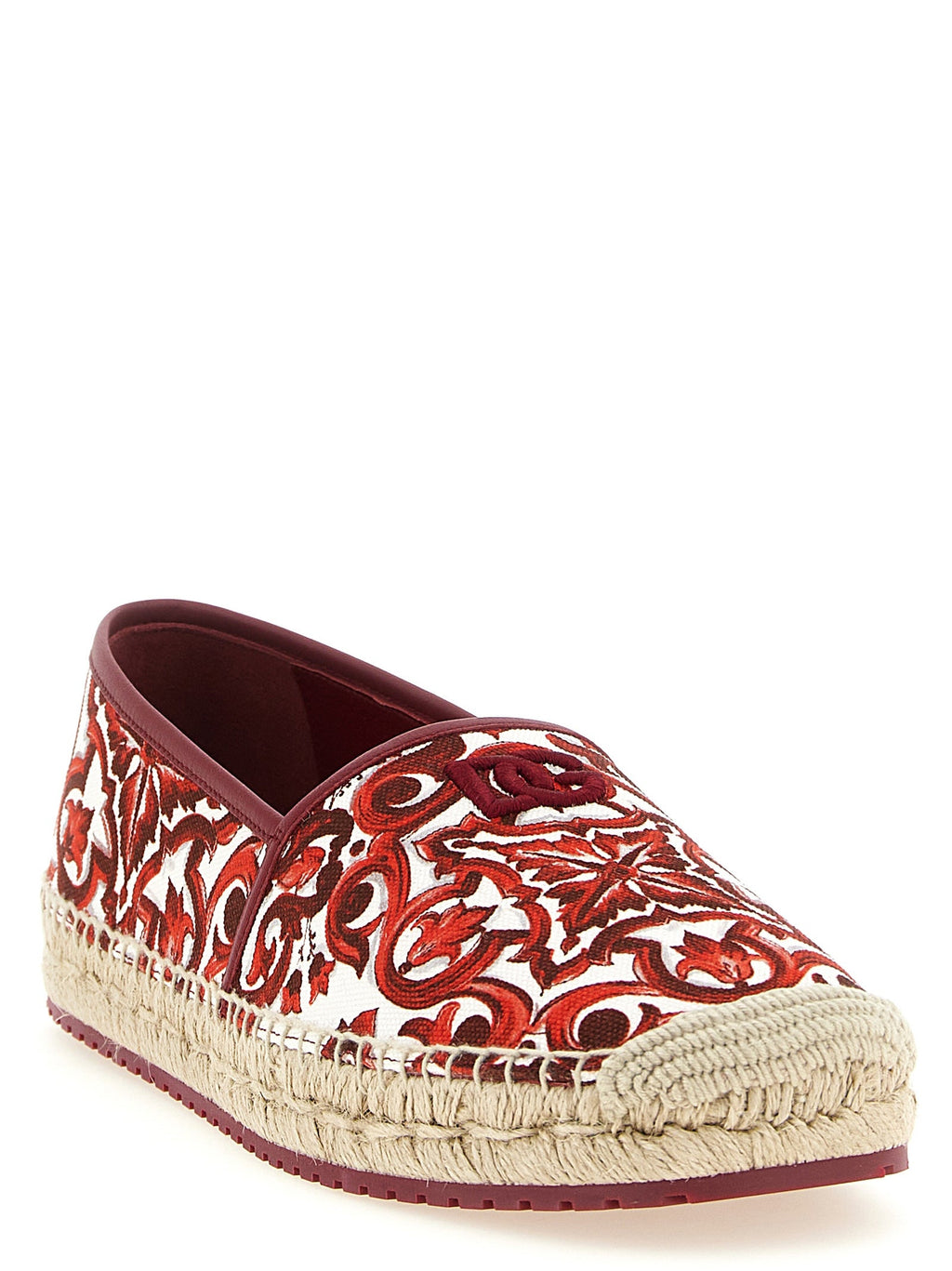 Dolce & Gabbana Red Cotton Espadrilles