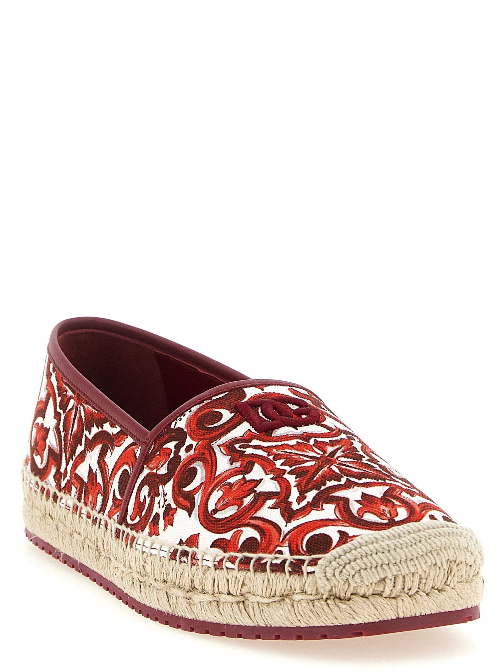 Dolce & Gabbana Red Cotton Espadrilles
