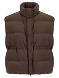 Brunello Cucinelli Brown Polyester Sleeveless Jacket