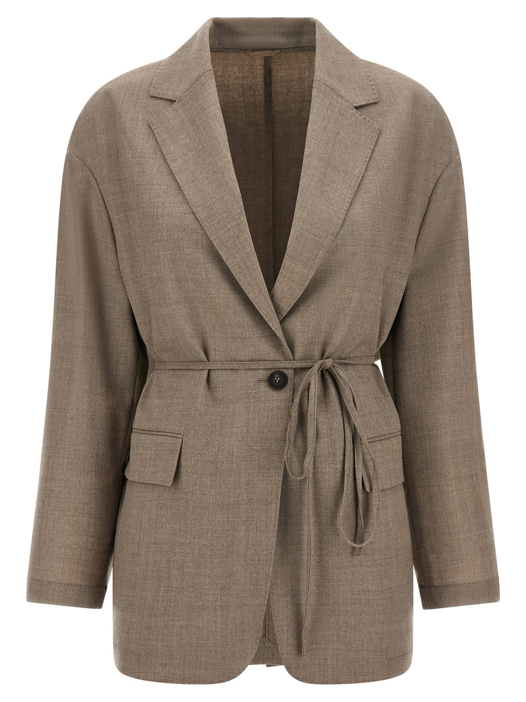 Brunello Cucinelli Beige Virgin Wool Blazer