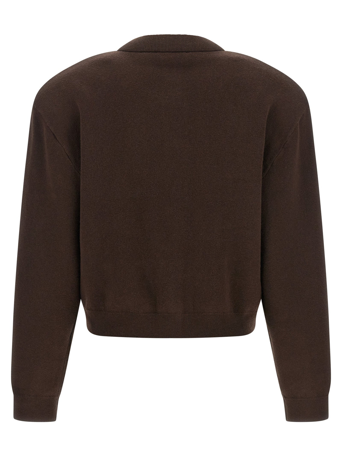 ROTATE BIRGER CHRISTENSEN Brown Organic Cotton Cardigan