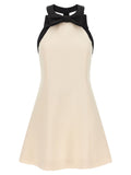Valentino Garavani Bicolor Virgin Wool Short Dress