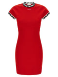 Versace Red Cotton Short Dress