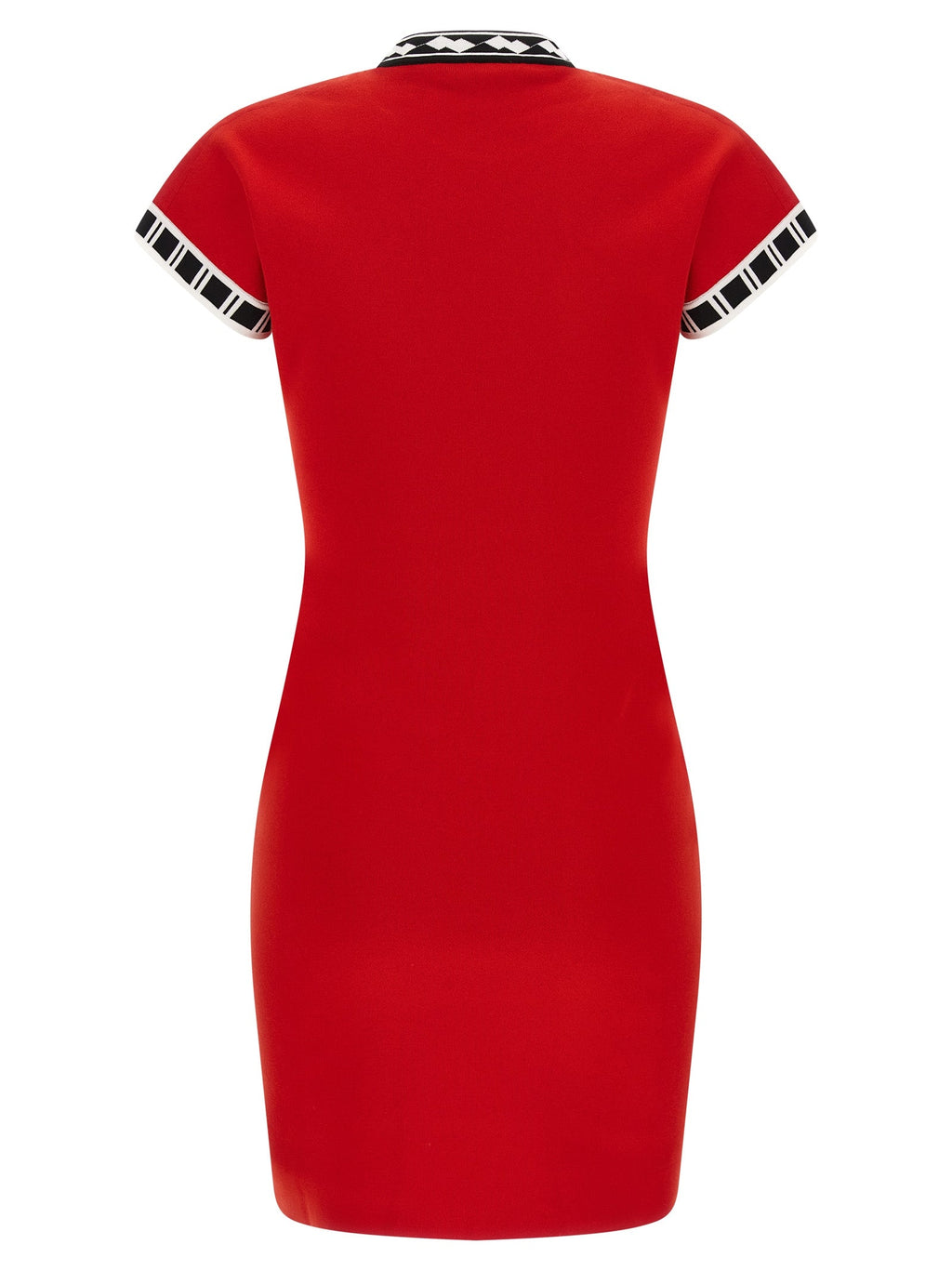Versace Red Cotton Short Dress