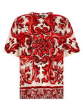 Dolce & Gabbana Red Cotton T-Shirt