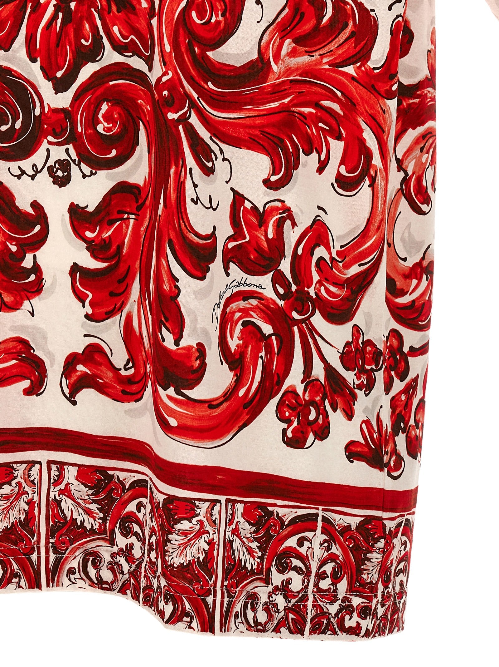 Dolce & Gabbana Red Cotton T-Shirt