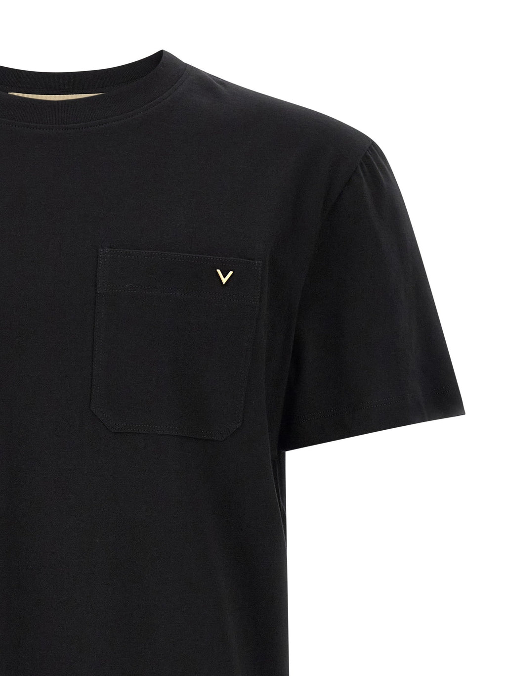 Valentino Garavani Black Cotton T-Shirt