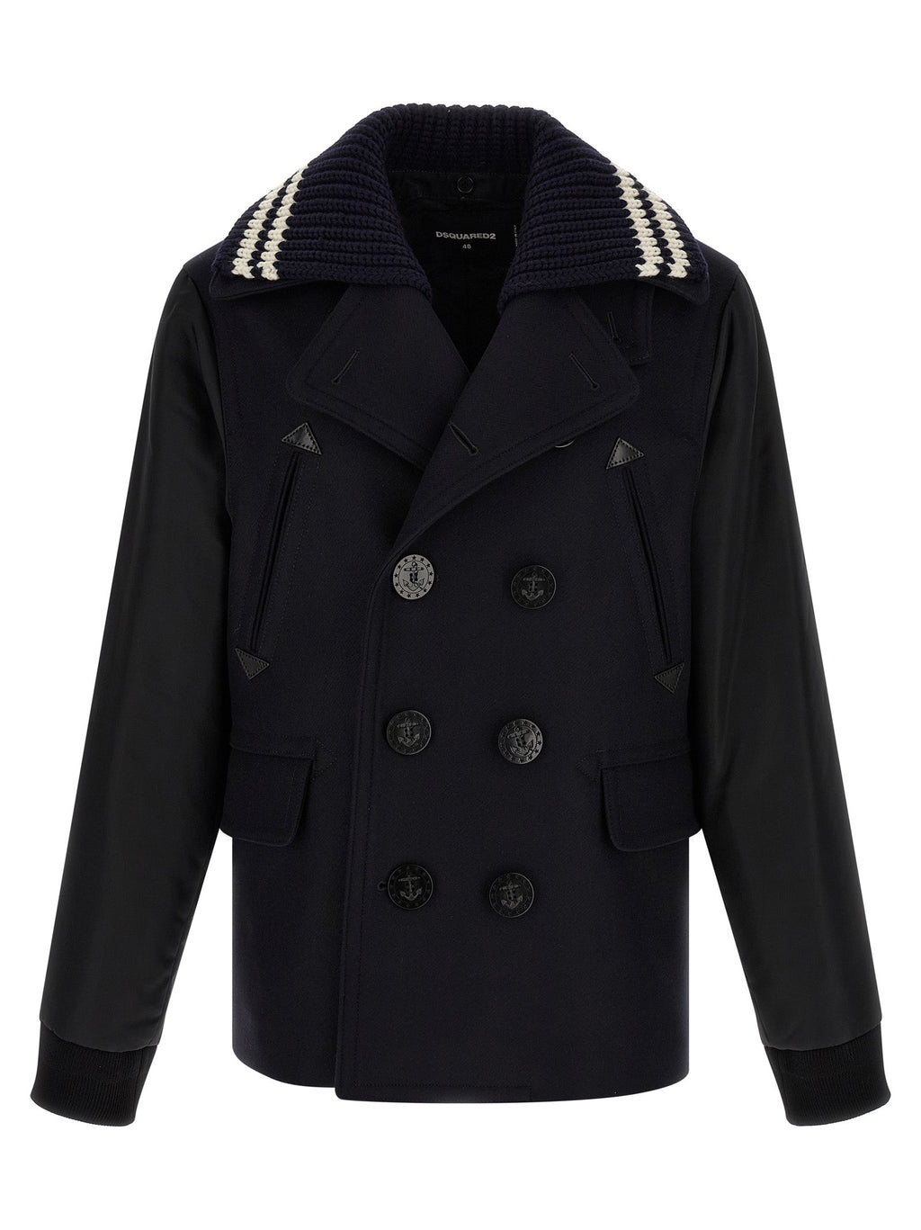 Dsquared² Blue Wool Coat