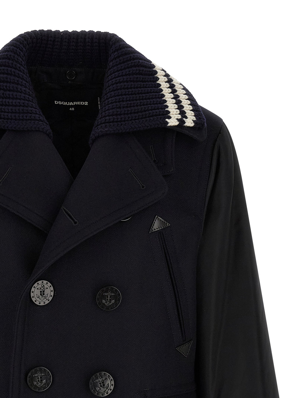 Dsquared² Blue Wool Coat