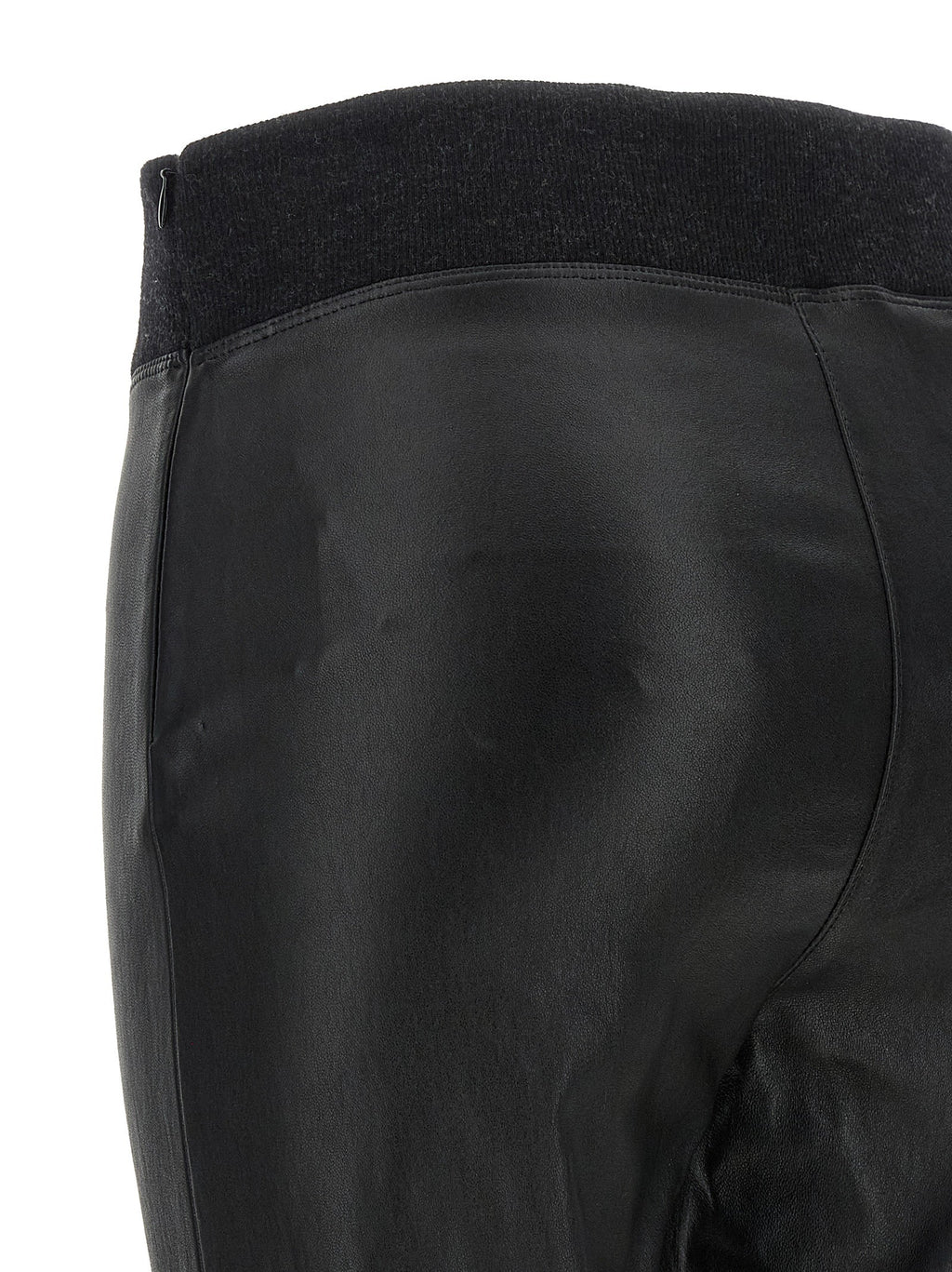 Brunello Cucinelli Black Lamb Leather Leggings