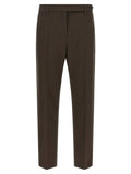 Brunello Cucinelli Brown Virgin Wool Dress Pants