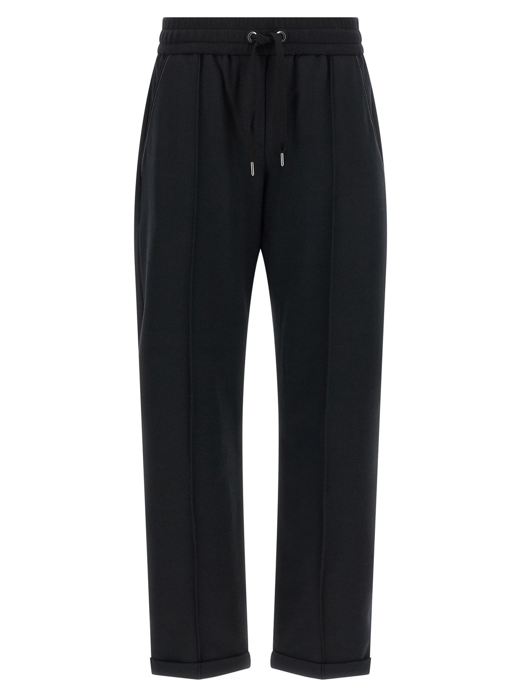 Brunello Cucinelli Black Cotton Joggers (Workout Pants)