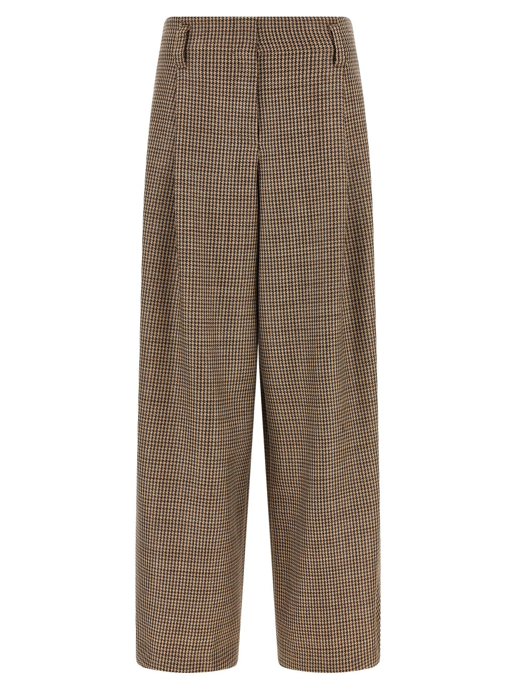 Brunello Cucinelli Brown Virgin Wool Flared Pants