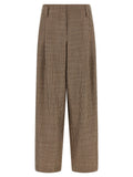 Brunello Cucinelli Brown Virgin Wool Flared Pants