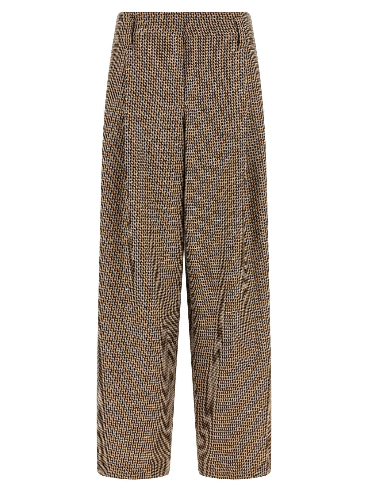 Brunello Cucinelli Brown Virgin Wool Flared Pants