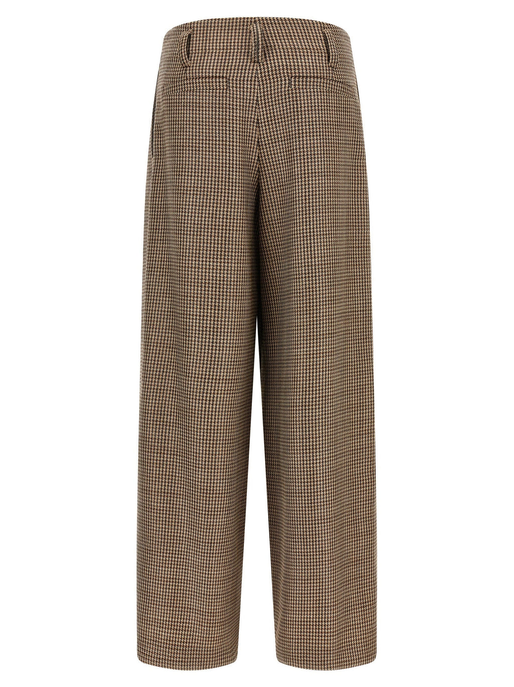 Brunello Cucinelli Brown Virgin Wool Flared Pants