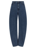 ROTATE BIRGER CHRISTENSEN Blue Organic Cotton Relaxed Fit Jeans
