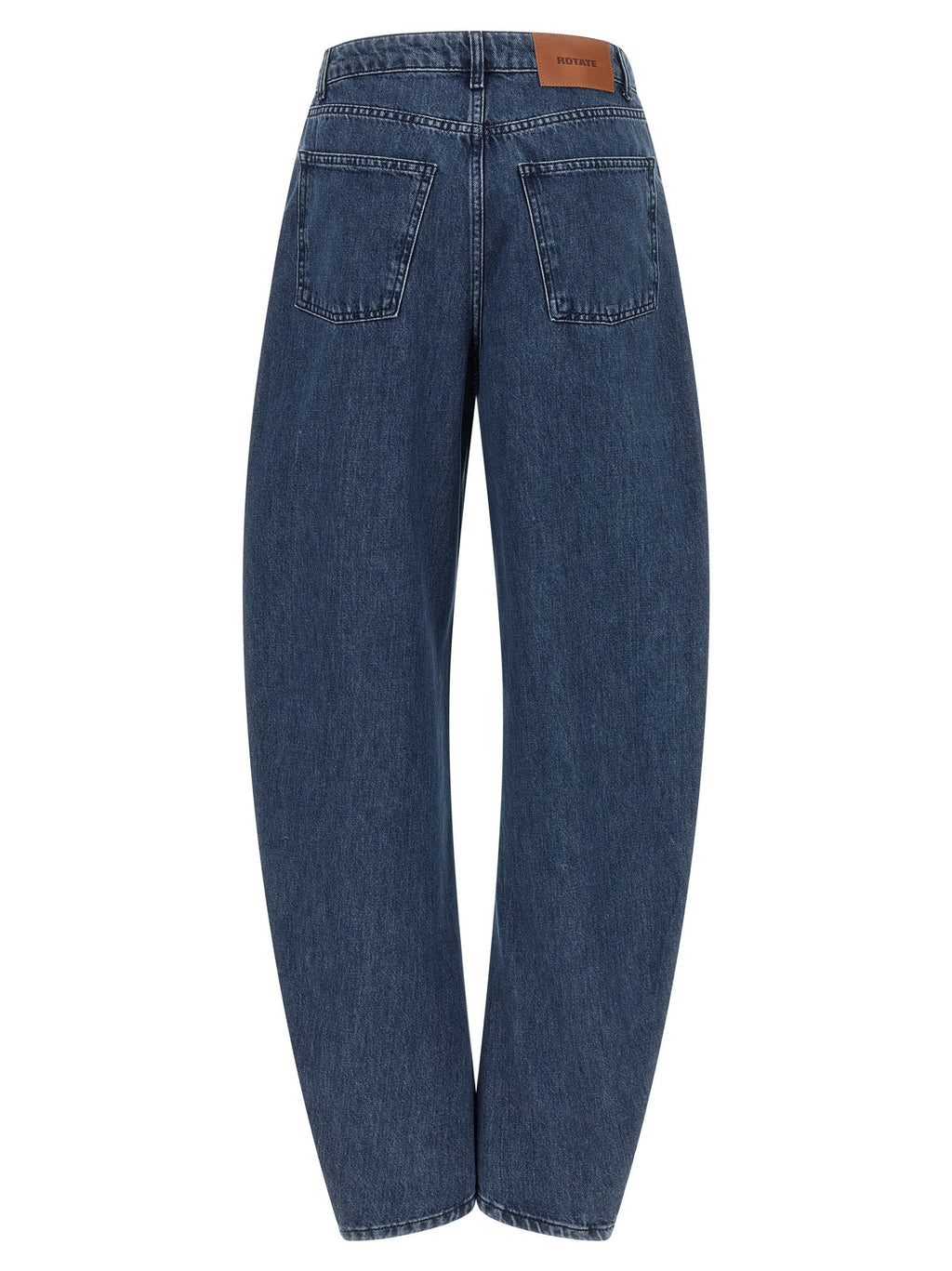 ROTATE BIRGER CHRISTENSEN Blue Organic Cotton Relaxed Fit Jeans