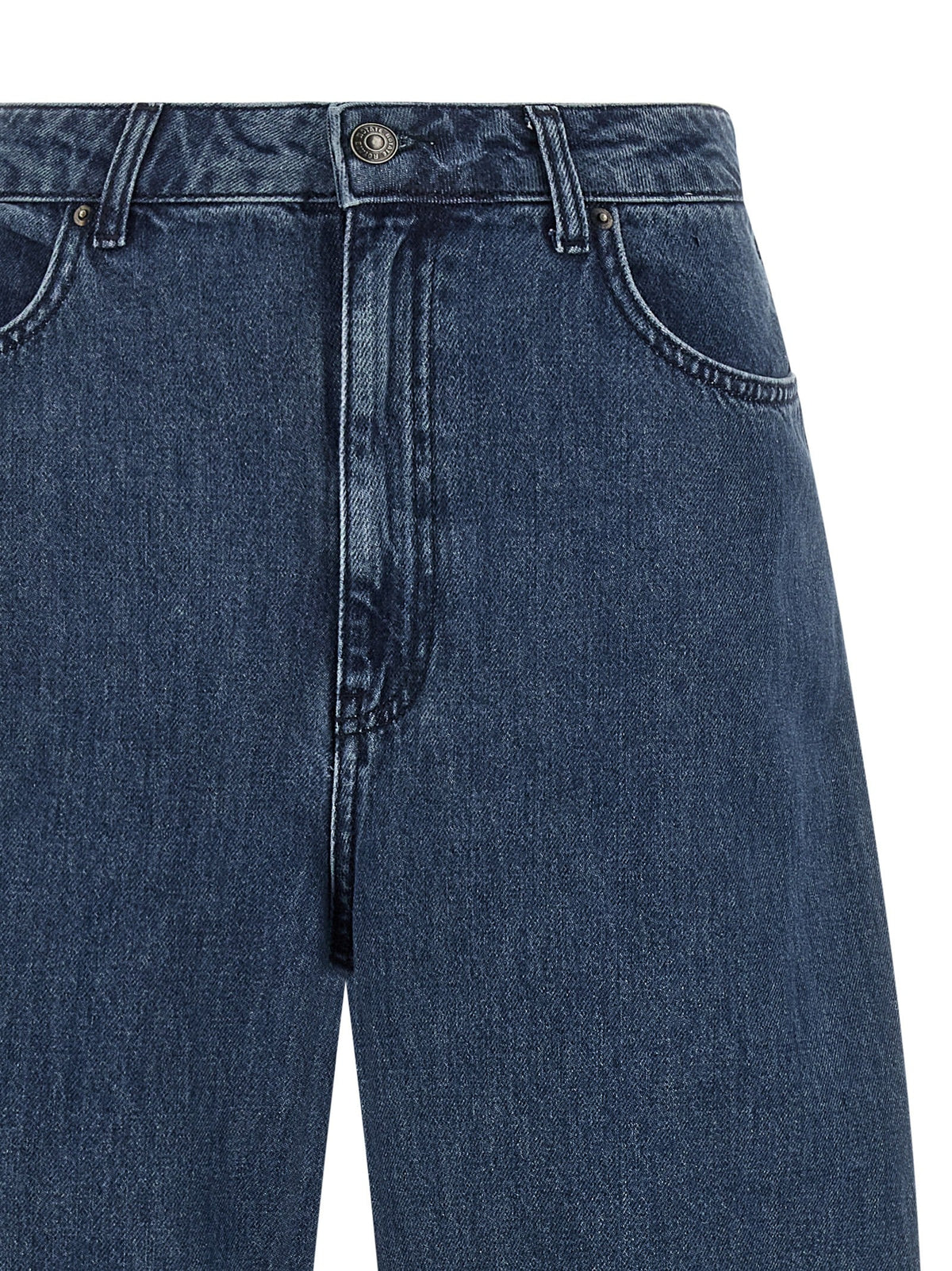ROTATE BIRGER CHRISTENSEN Blue Organic Cotton Relaxed Fit Jeans