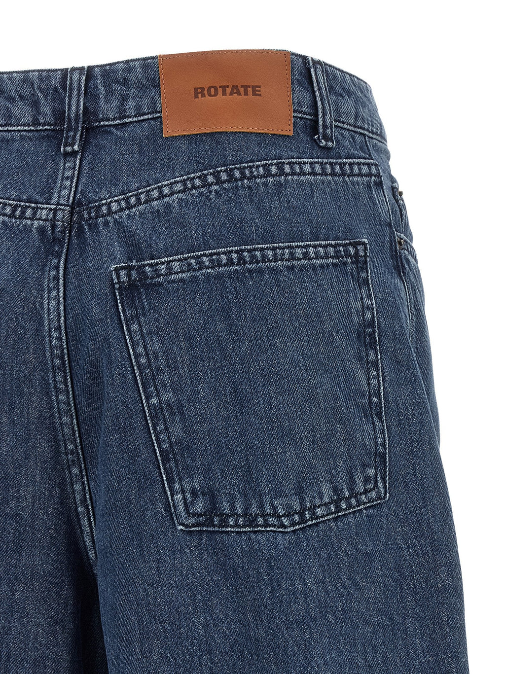 ROTATE BIRGER CHRISTENSEN Blue Organic Cotton Relaxed Fit Jeans