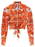 Dolce & Gabbana Orange Cotton Blouse