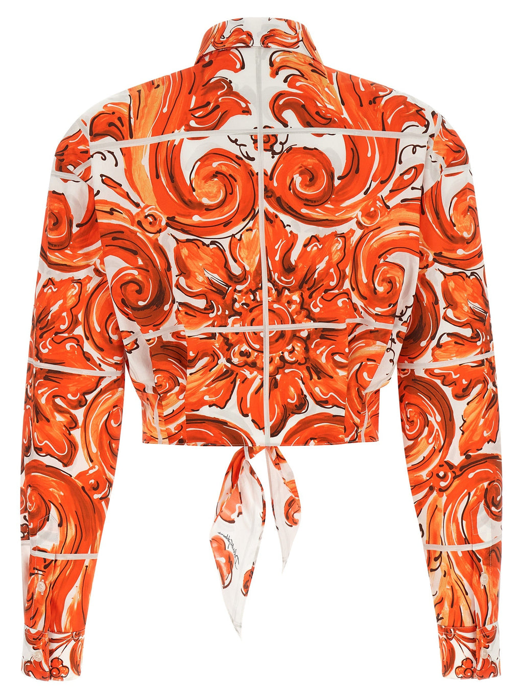 Dolce & Gabbana Orange Cotton Blouse