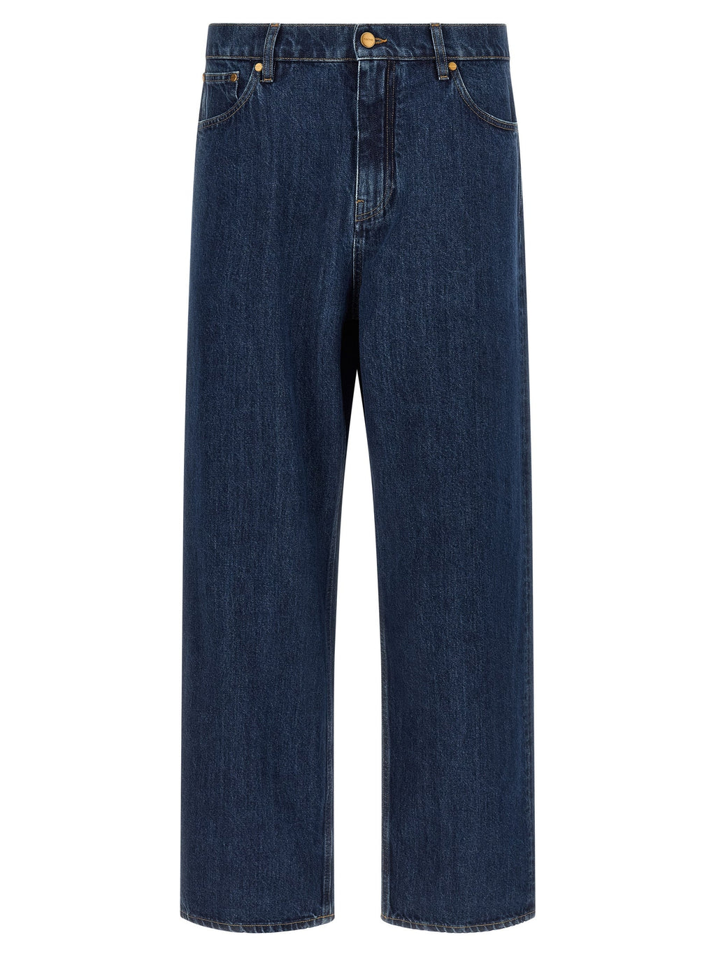 Jil Sander Blue Cotton Straight-Leg Jeans