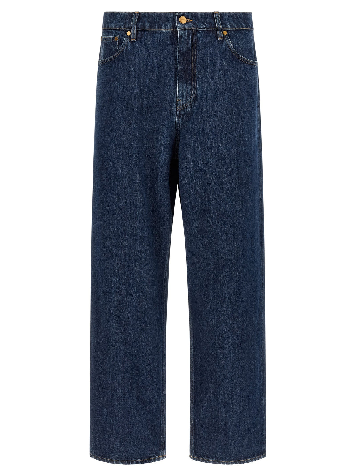 Jil Sander Blue Cotton Straight-Leg Jeans