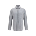 Brunello Cucinelli Gray Silk Dress Shirt