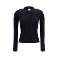 Courrèges Black Viscose Polo Shirt