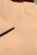 CO|TE Dark Green Beige Polyester Overcoat Women Blazer Jacket