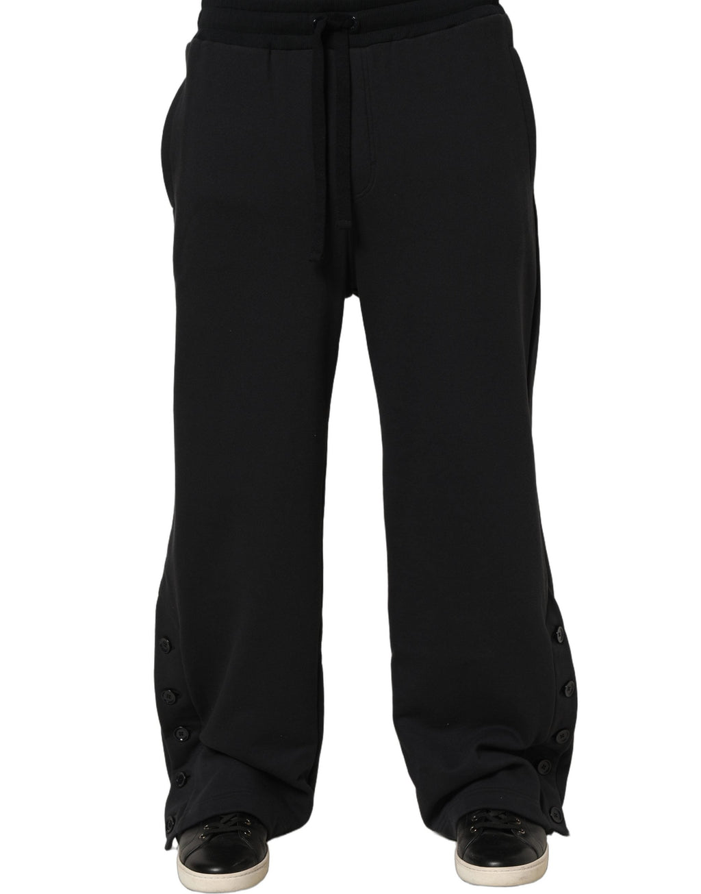 Dolce & Gabbana Black Drawstring Viscose Jogger Men Sweatpants Pants