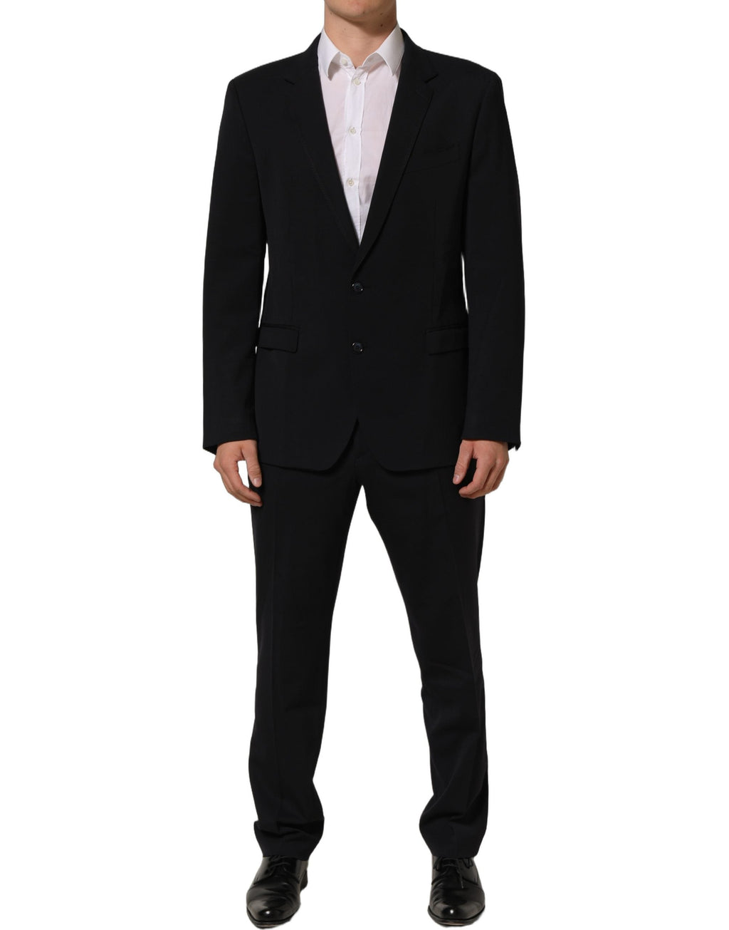 Dolce & Gabbana Dark Blue Wool Slim Fit Formal Men 2 Piece Suit
