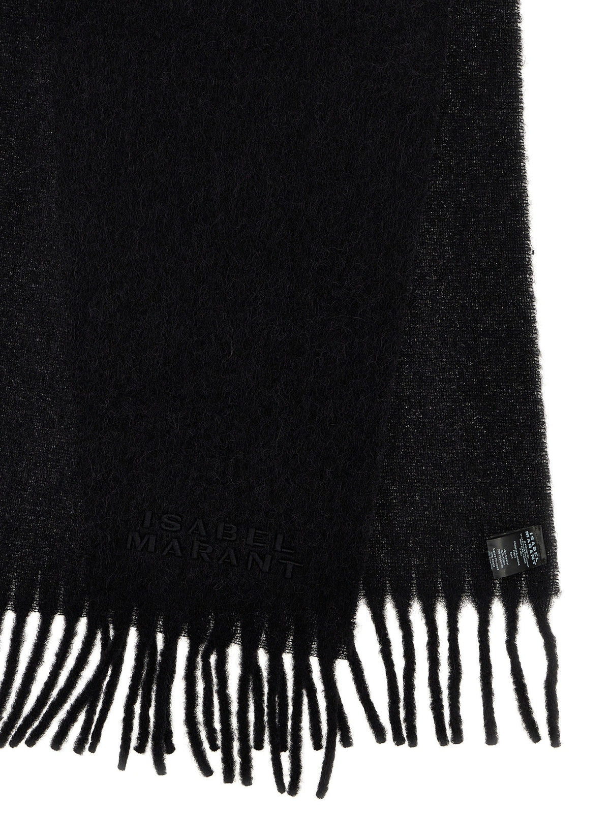 Isabel Marant Black Alpaca Leather Scarf