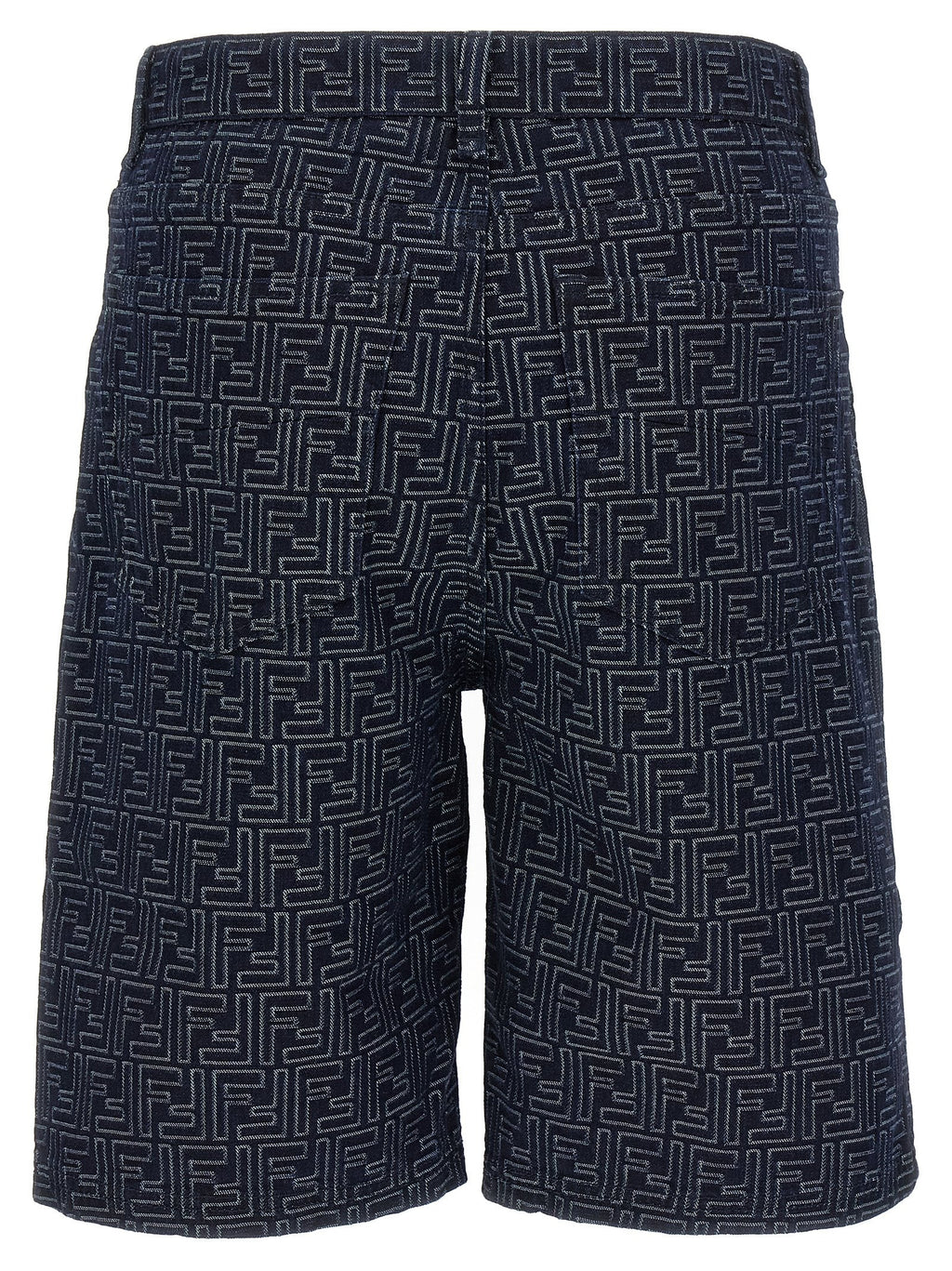 Fendi Blue Cotton Bermuda Shorts