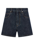 Fendi Blue Cotton Bermuda Shorts