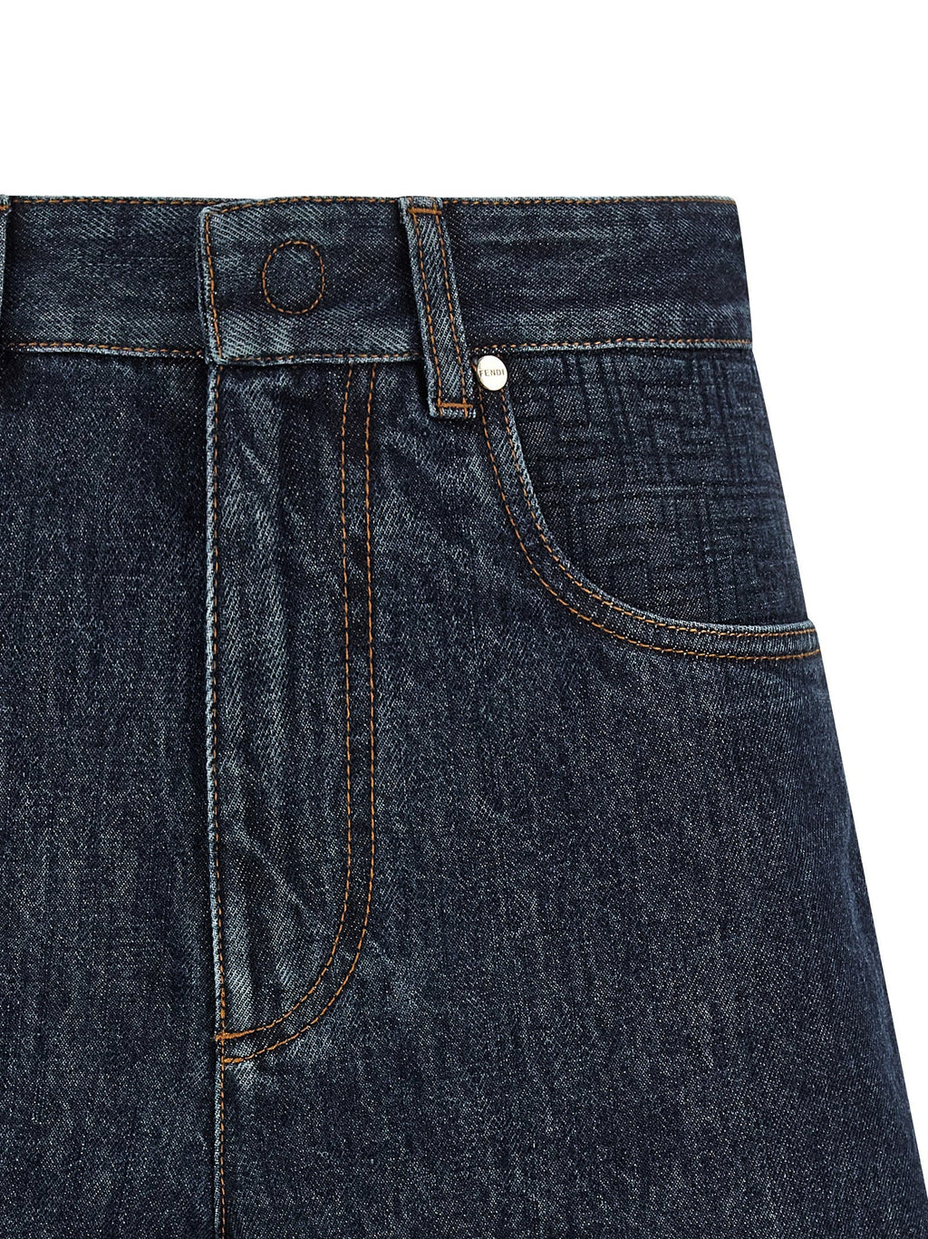 Fendi Blue Cotton Bermuda Shorts