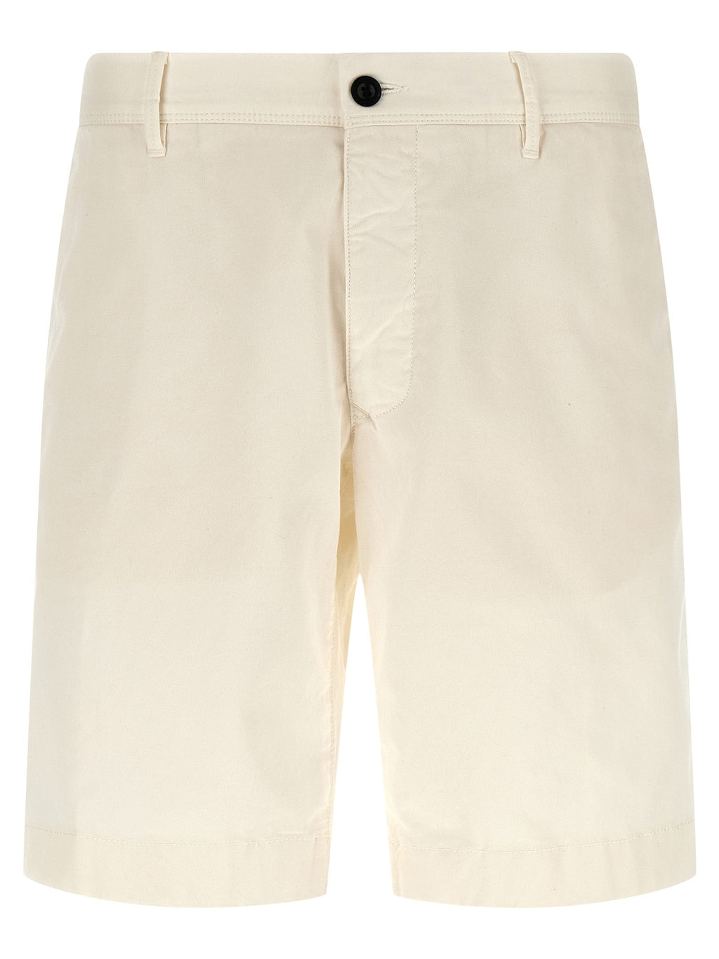 Incotex White Cotton Bermuda Shorts
