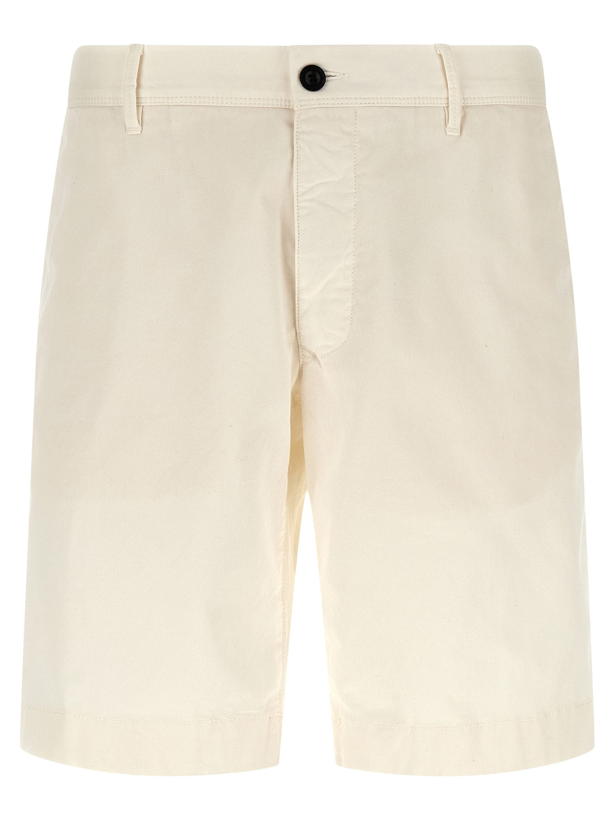 Incotex White Cotton Bermuda Shorts