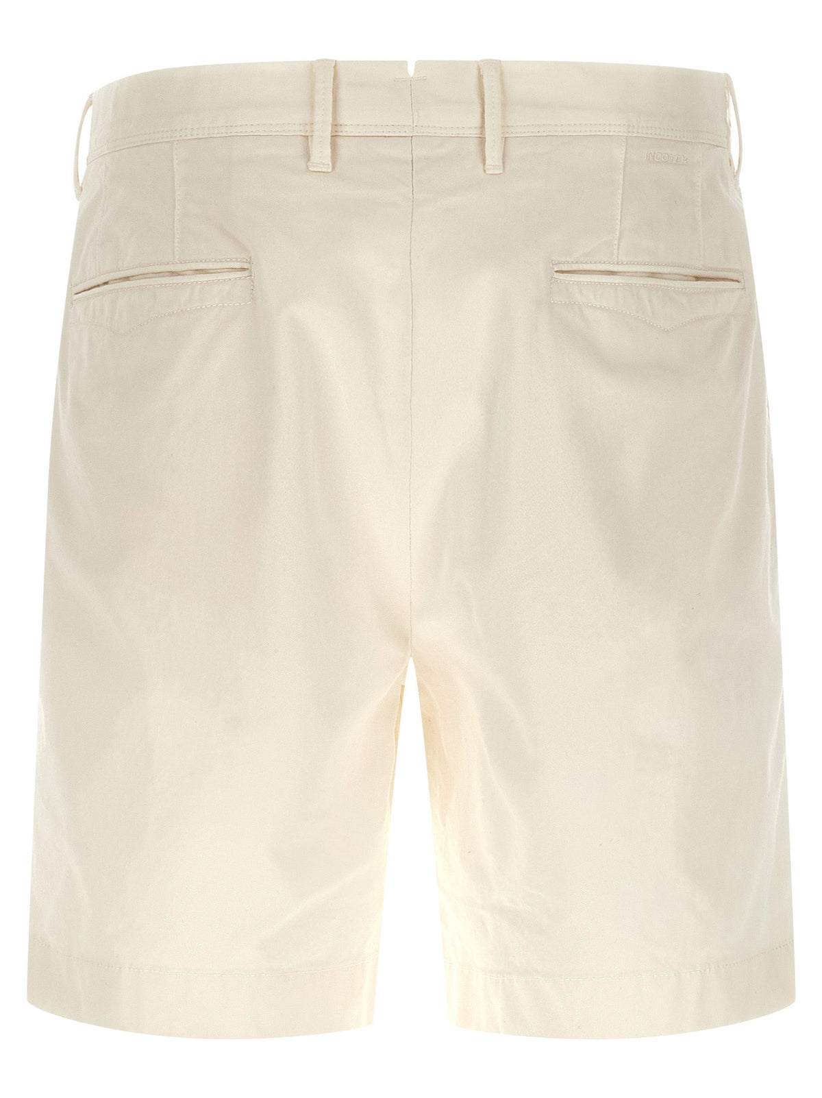 Incotex White Cotton Bermuda Shorts