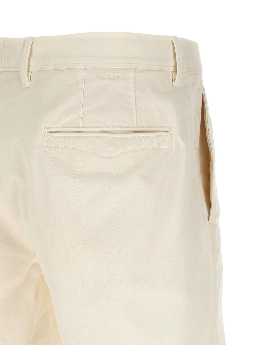 Incotex White Cotton Bermuda Shorts