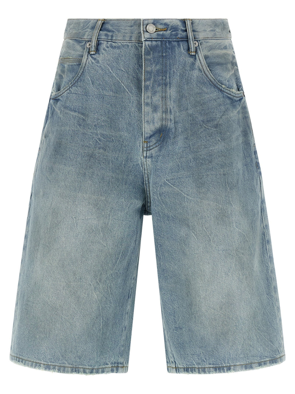 PURPLE Blue Cotton Bermuda Shorts