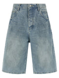 PURPLE Blue Cotton Bermuda Shorts