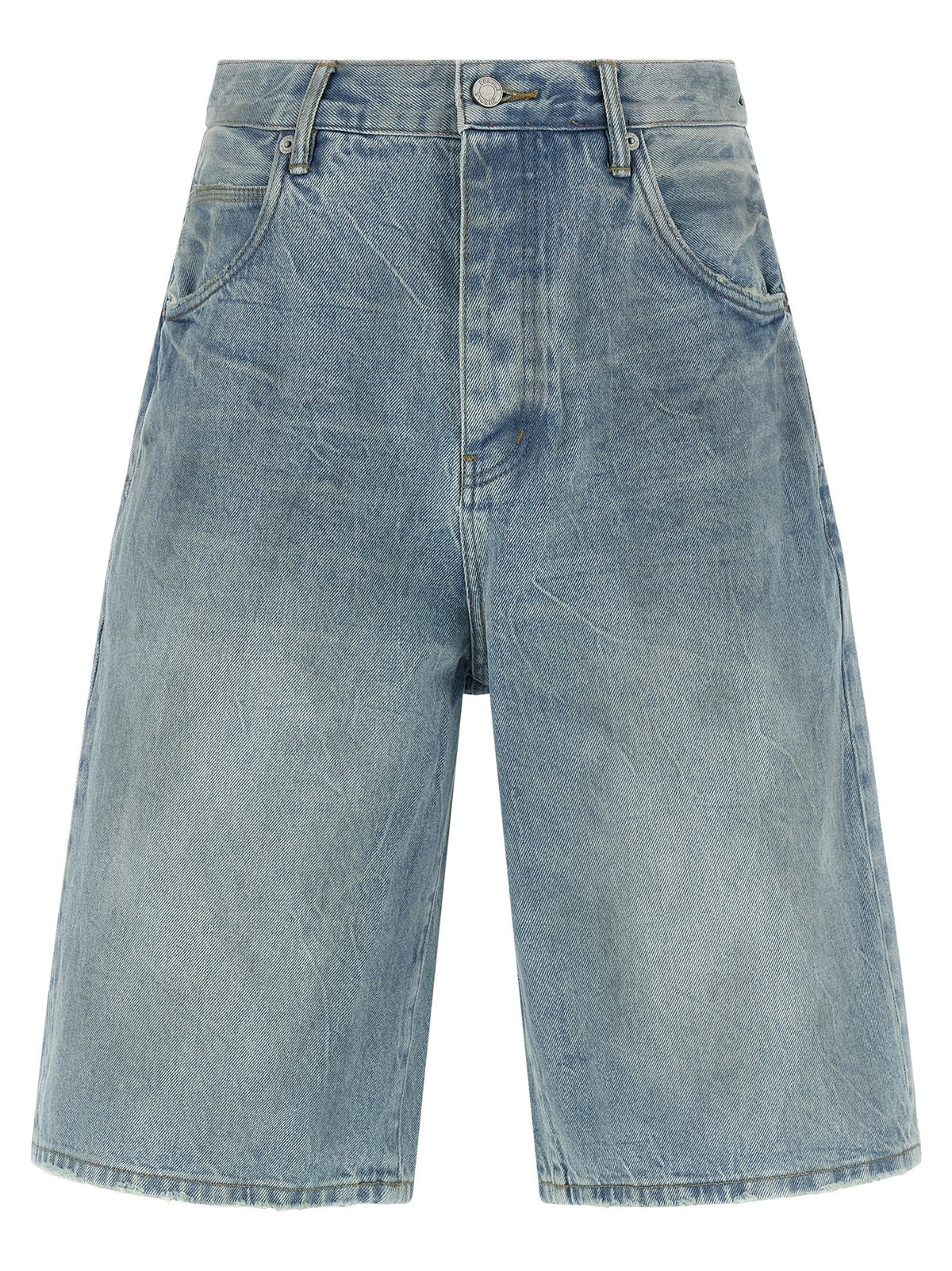 PURPLE Blue Cotton Bermuda Shorts