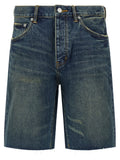 PURPLE Blue Cotton Bermuda Shorts