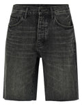 PURPLE Black Cotton Bermuda Shorts