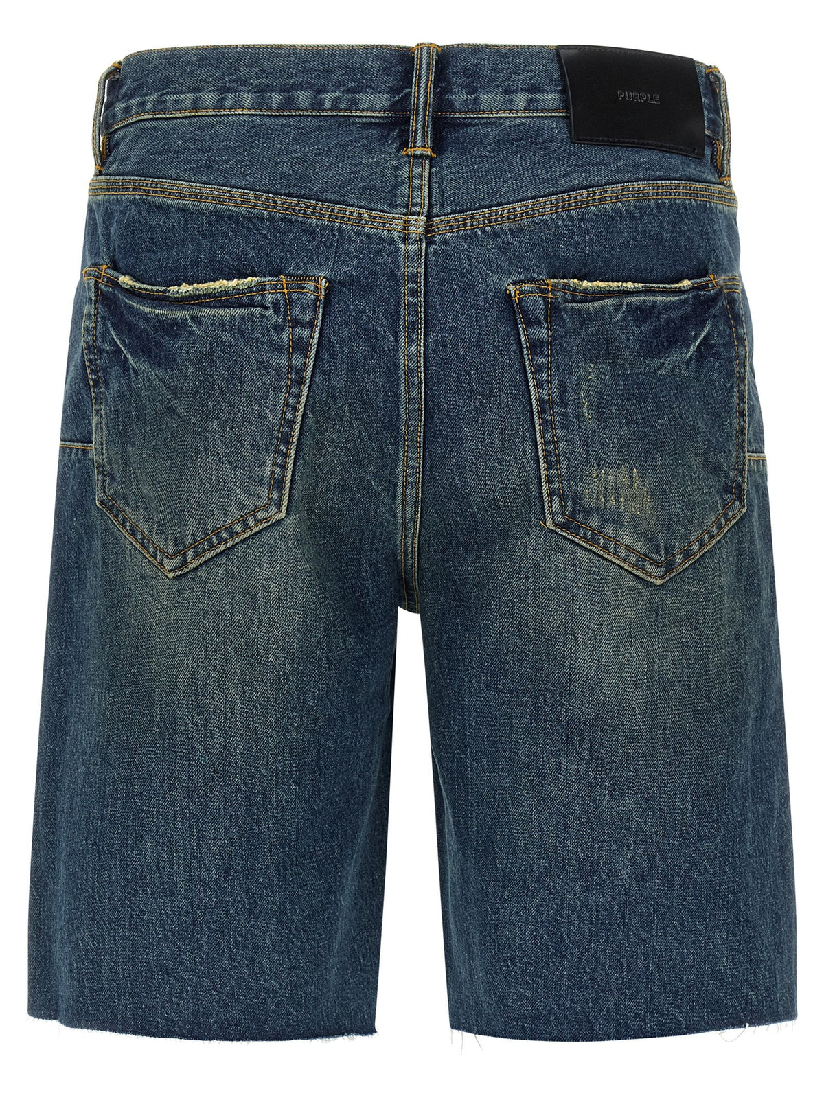PURPLE Blue Cotton Bermuda Shorts