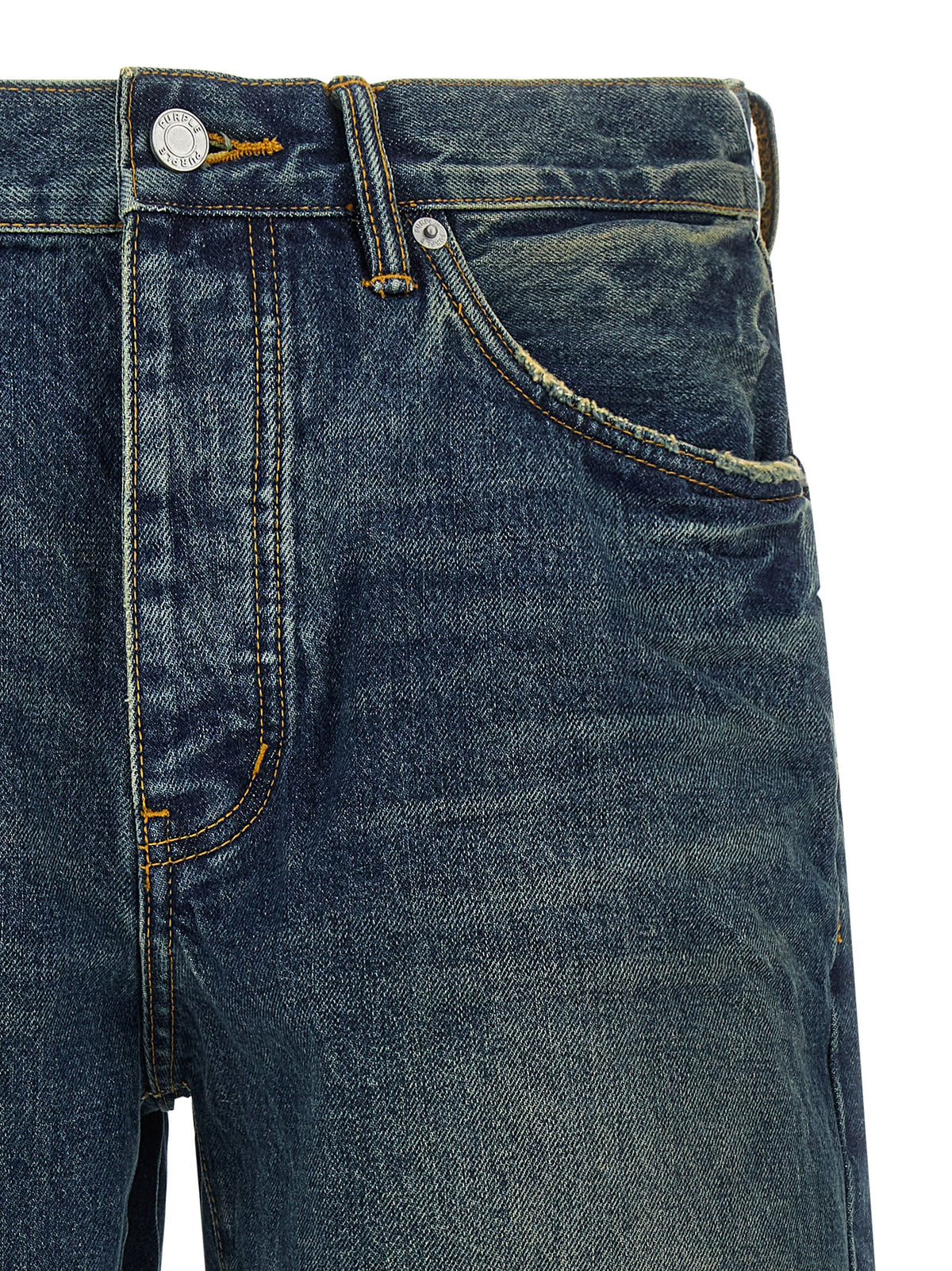 PURPLE Blue Cotton Bermuda Shorts