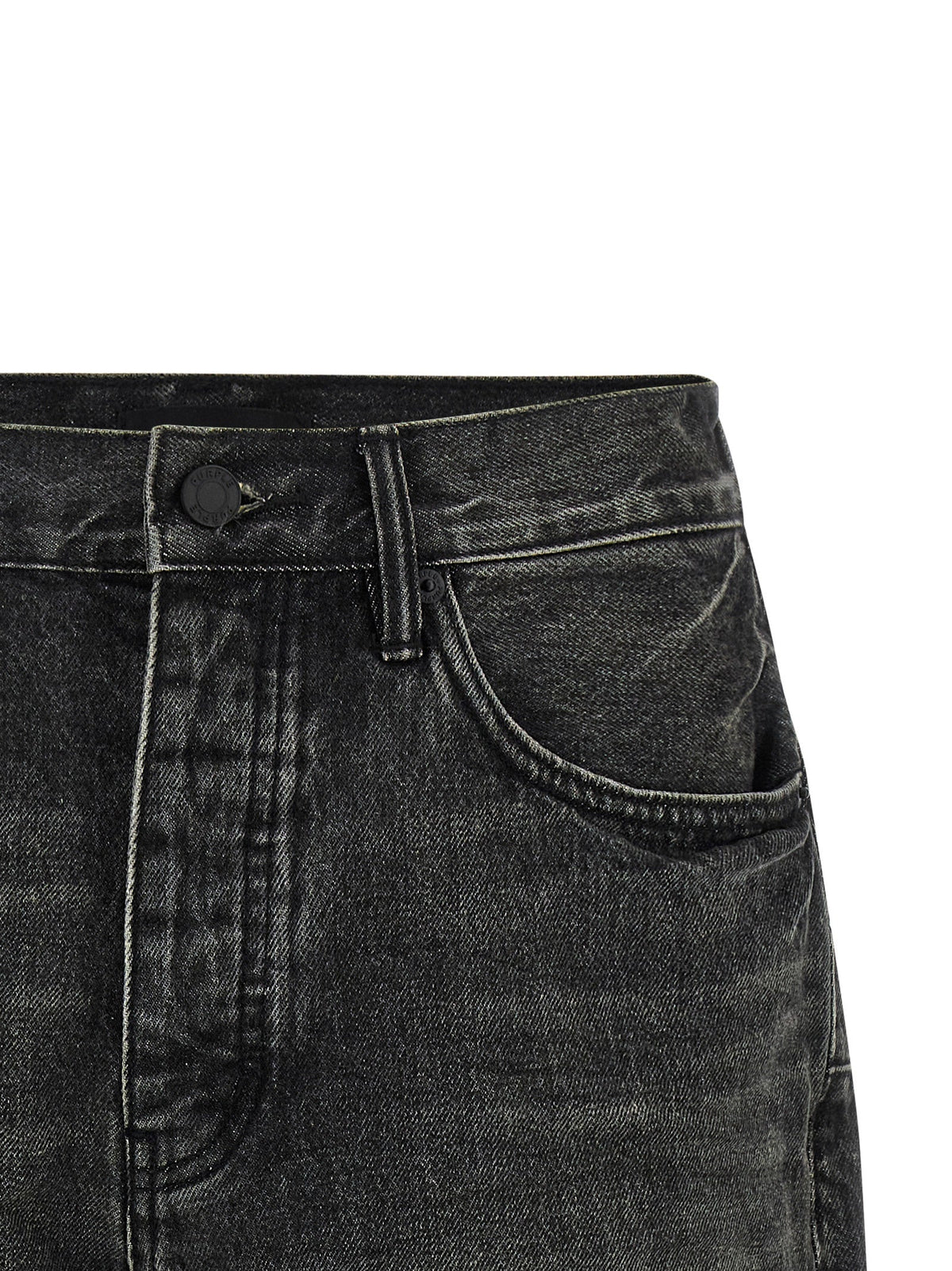 PURPLE Black Cotton Bermuda Shorts